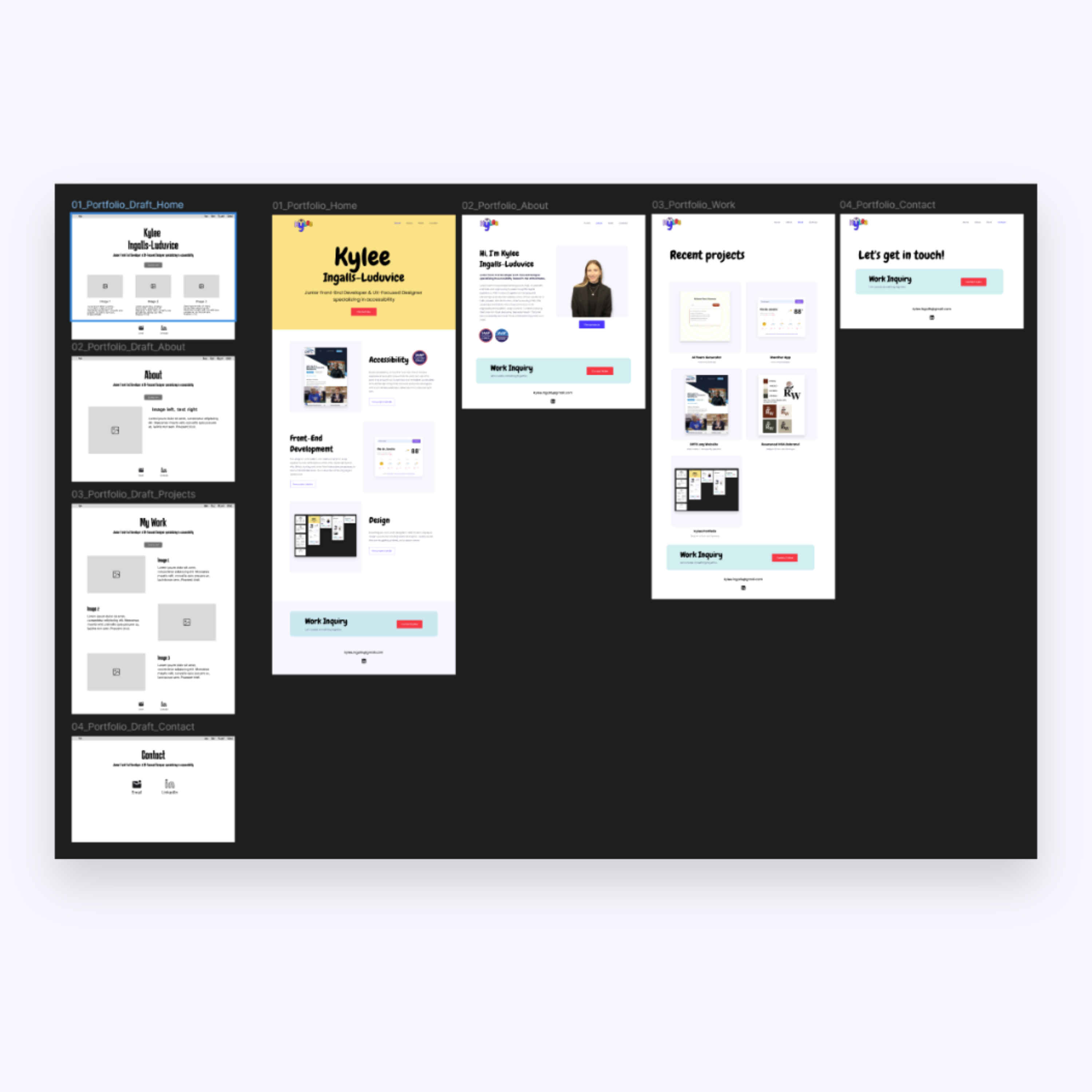 Screenshot of a website design.